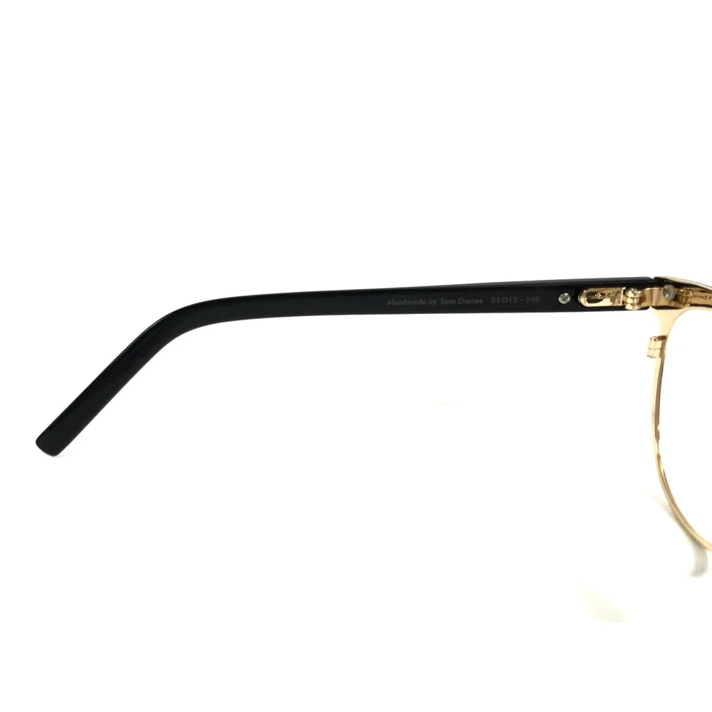Tom Davies Eyeglasses Frames TD740 Col. 2214 Shiny Gold Black Green 51-15-140